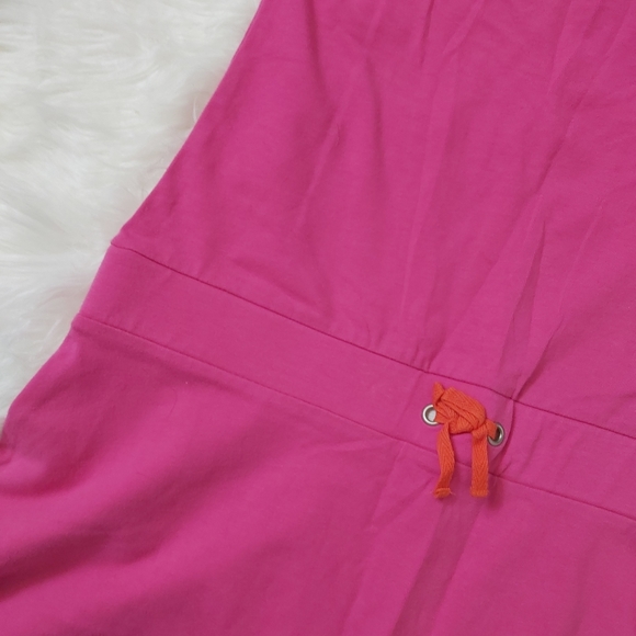 Pink cotton Halter Drop Waist Dress with crop sweater - Picture 4 of 8